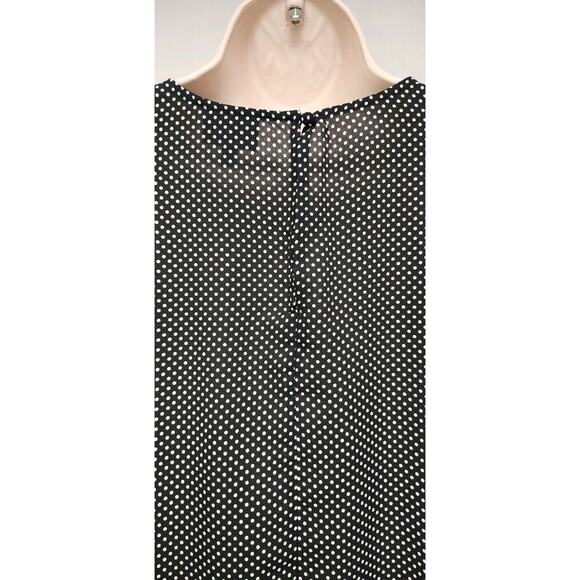 who what wear Polka-Dots Long Bell Sleeve Black/ White Size Medium - Picture 6 of 9